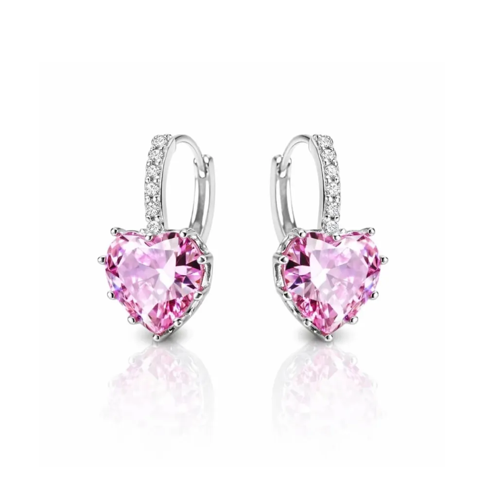 Vessière Cristaux Boucles D’Oreilles Cristal|Boucles D’Oreilles|Boucles d’oreilles coeur de pivoine