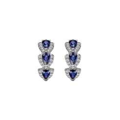 Vessière Cristaux Boucles D’Oreilles Cristal|Boucles D’Oreilles|Boucles d’oreilles cristal bleu Majesté