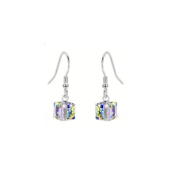 Vessière Cristaux Boucles D’Oreilles Cristal|Boucles D’Oreilles|Boucles d’oreilles cristal carré irisé