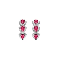 Vessière Cristaux Boucles D’Oreilles Cristal|Boucles D’Oreilles|Boucles d’oreilles cristal rose Majesté