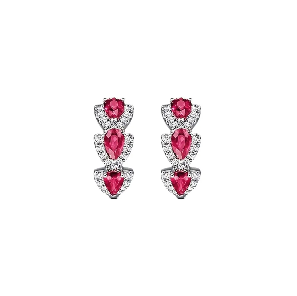 Vessière Cristaux Boucles D’Oreilles Cristal|Boucles D’Oreilles|Boucles d’oreilles cristal rose Majesté