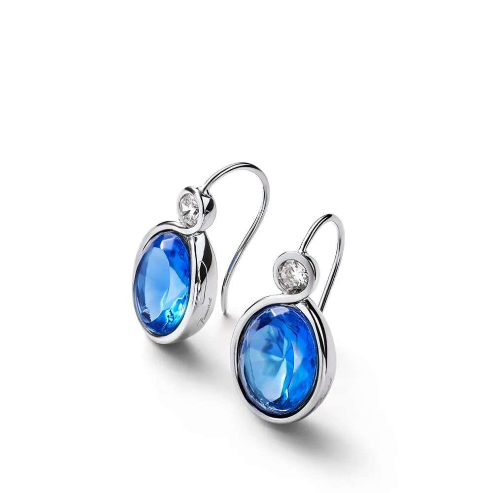 Vessière Cristaux Bijoux|Colliers Cristal|Boucles d’oreilles croisé argent baccarat