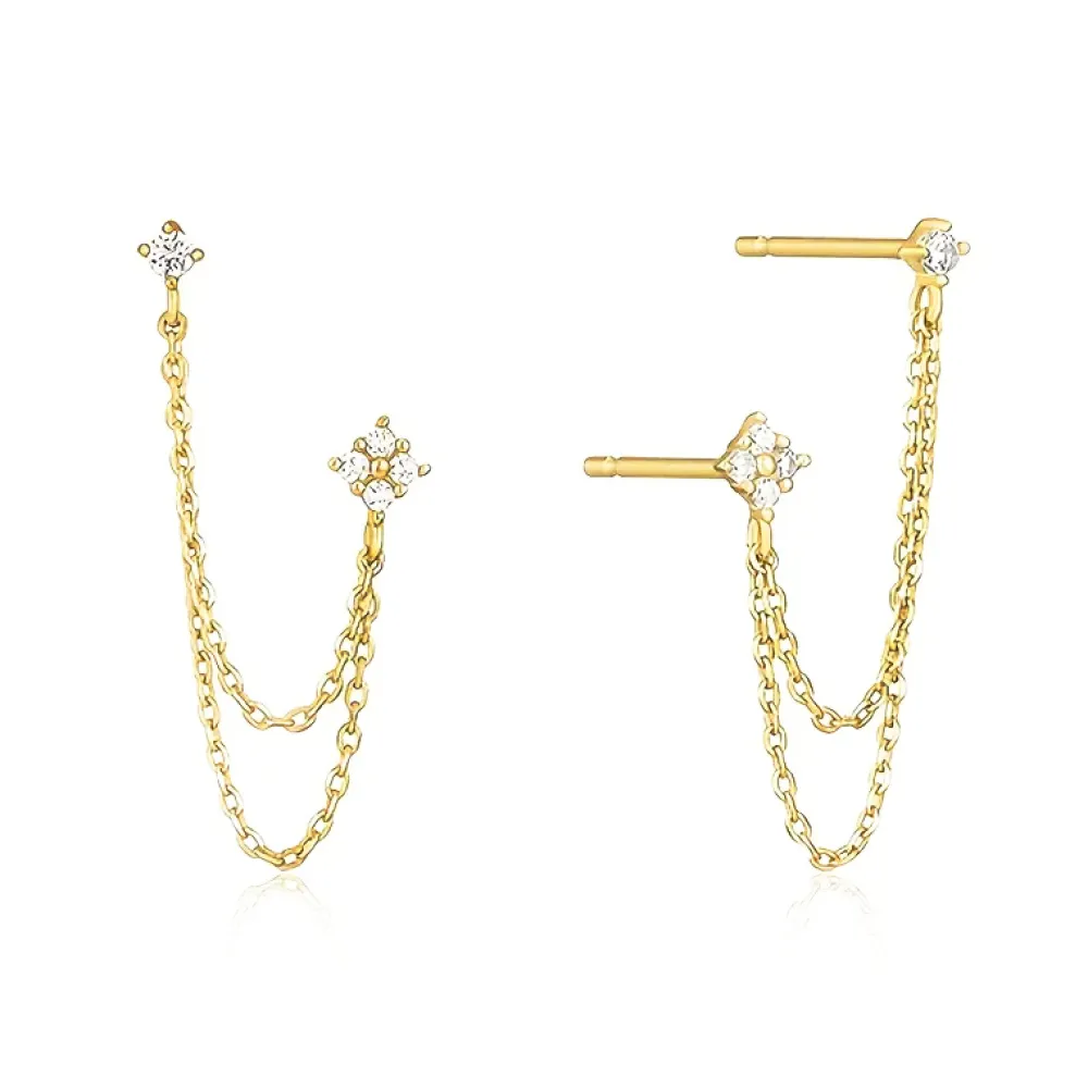 Vessière Cristaux Boucles D’Oreilles Cristal|Boucles D’Oreilles|Boucles d’oreilles duo d’amoureux