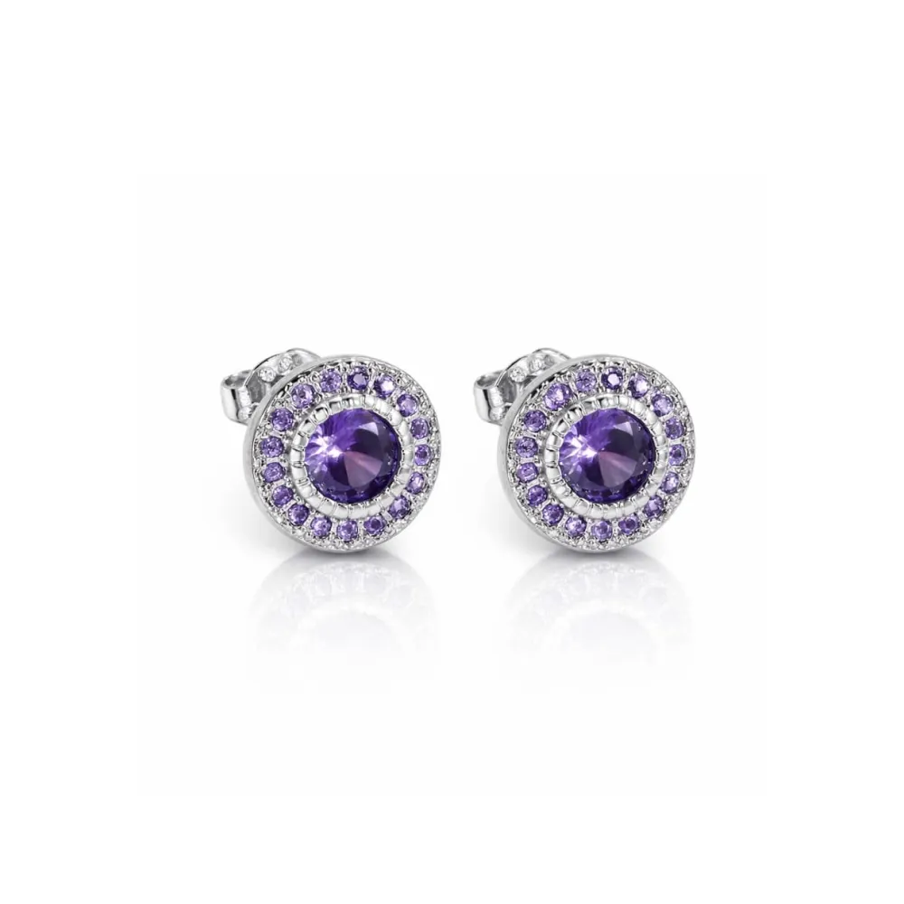 Vessière Cristaux Boucles D’Oreilles Cristal|Boucles D’Oreilles|Boucles d’oreilles Empire cristal violet