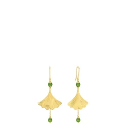 Vessière Cristaux Bijoux|Boucles D’Oreilles Cristal|Boucles d’oreilles ginkgo lalique