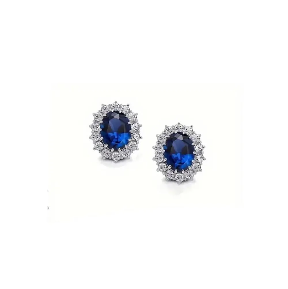 Vessière Cristaux Boucles D’Oreilles Cristal|Boucles D’Oreilles|Boucles d’oreilles médaillon royal cristal bleu saphir