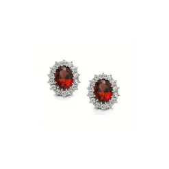 Vessière Cristaux Boucles D’Oreilles Cristal|Boucles D’Oreilles|Boucles d’oreilles médaillon royal cristal rouge rubis