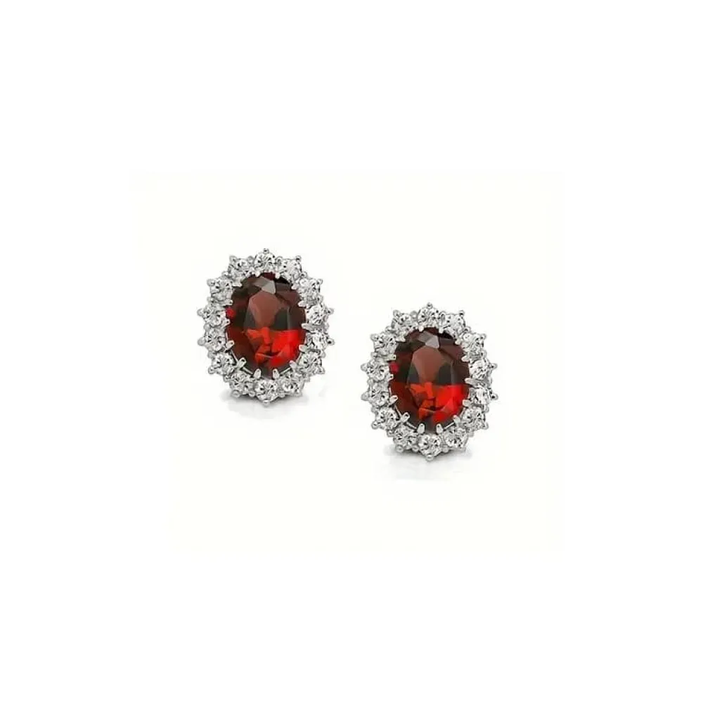 Vessière Cristaux Boucles D’Oreilles Cristal|Boucles D’Oreilles|Boucles d’oreilles médaillon royal cristal rouge rubis