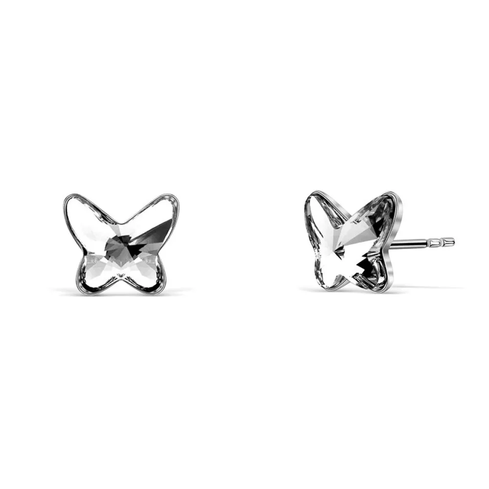 Vessière Cristaux Boucles D’Oreilles Cristal|Boucles D’Oreilles|Boucles d’oreilles papillon blanc cristaux swarovski®