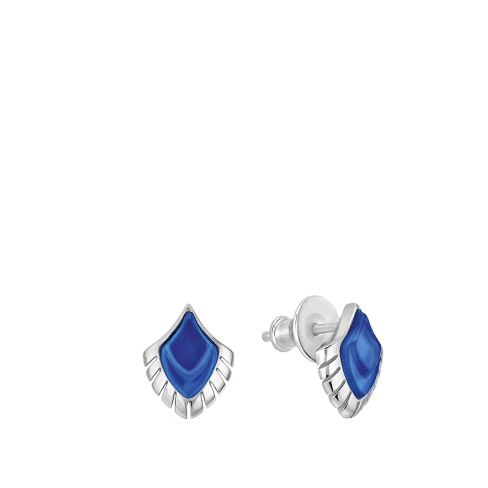 Vessière Cristaux Bijoux|Boucles D’Oreilles Cristal|Boucles d’oreilles pm paon lalique