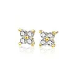 Vessière Cristaux Boucles D’Oreilles Cristal|Boucles D’Oreilles|Boucles d’oreilles trèfle à quatre feuilles