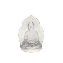 Vessière Cristaux Décoration|Symboles Religieux Cristal|Bouddha en cristal poli – clair