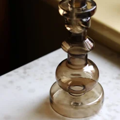 Vessière Cristaux Coupes, Coupelles Et Photophores|Lampes Cristal|Bougeoir lampe à huile champagne