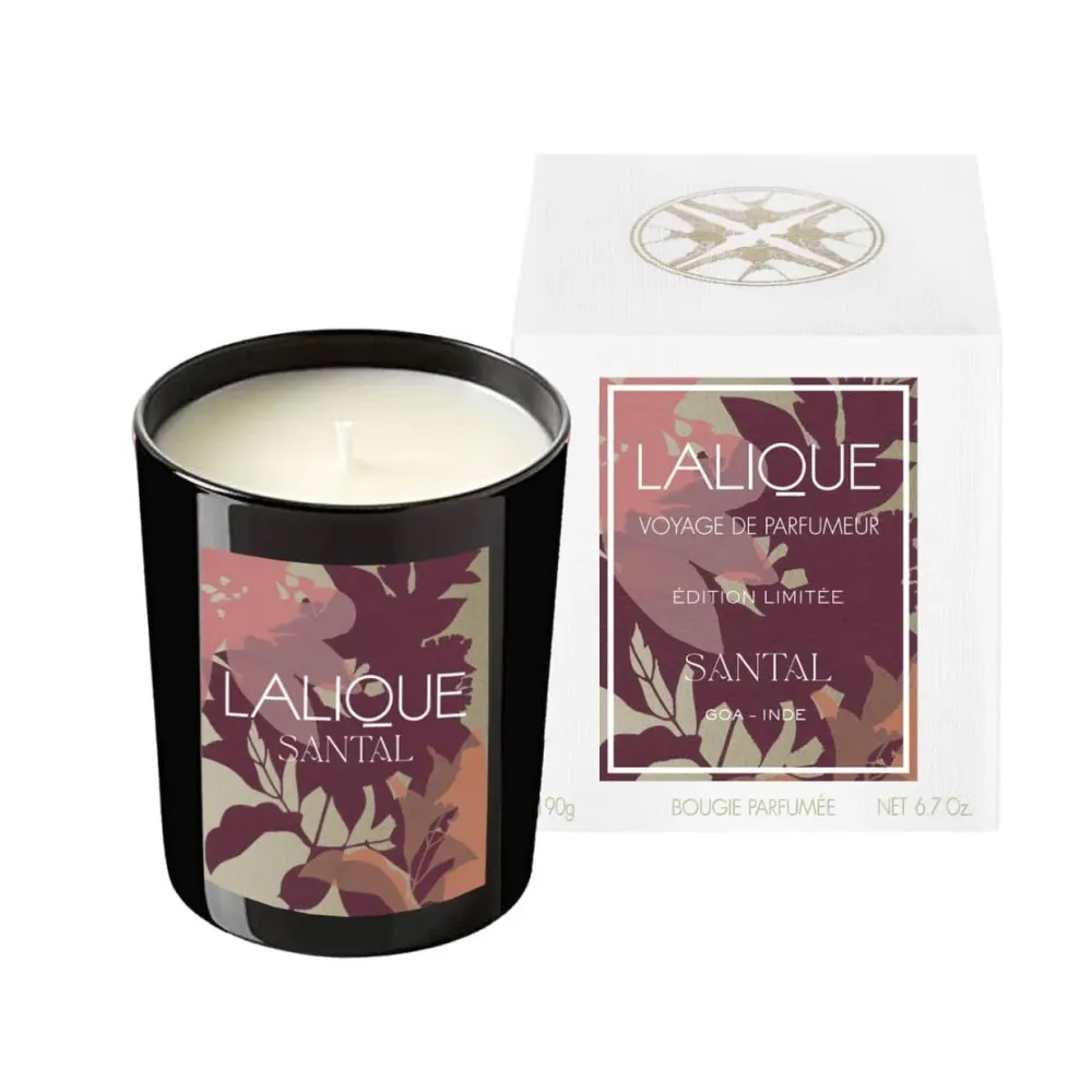 Vessière Cristaux Coupes, Coupelles Et Photophores|Bougies Lalique|Bougie parfumée Santal Goa Inde Lalique