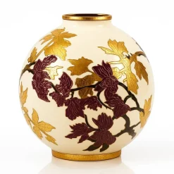 Vessière Cristaux Vases & Boules|Vase Céramique|Boule coloniale à l’ombre des fleurs Émaux de Longwy