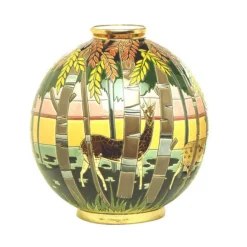 Vessière Cristaux Vases & Boules|Vase Céramique|Boule coloniale Chasse Gardée Carlo Maiolini & Émaux de Longwy