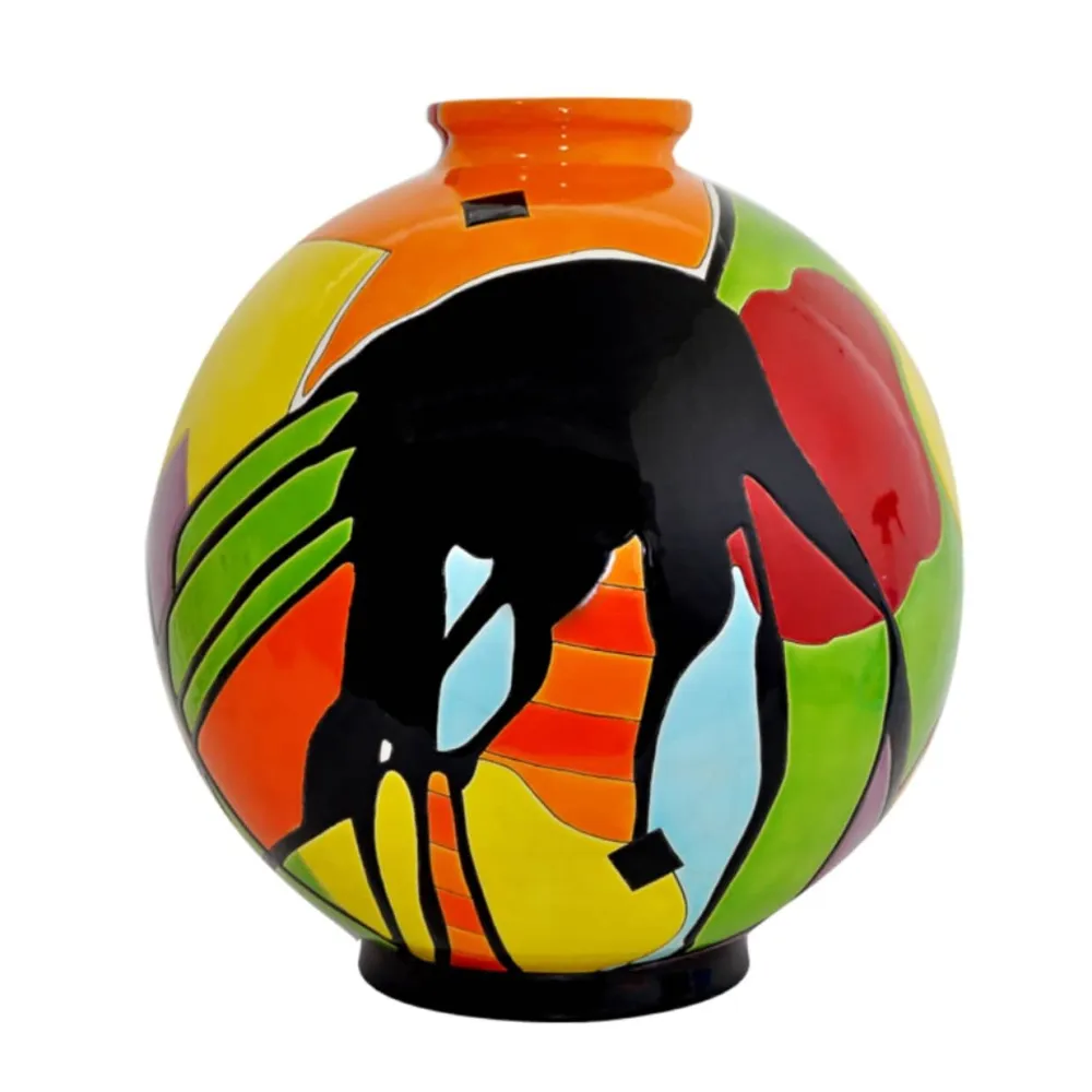 Vessière Cristaux Éditions D’Art Cristal|Vases & Boules|Boule coloniale Eclats de Temps Thoma Ryse & Émaux de Longwy