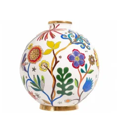 Vessière Cristaux Éditions D’Art Cristal|Vases & Boules|Boule coloniale Extravaganza Émaux de Longwy