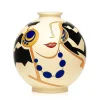 Vessière Cristaux Vase Céramique|Vases & Boules|Boule coloniale Femme au Collier Émaux de Longwy