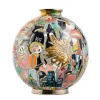 Vessière Cristaux Éditions D’Art Cristal|Vases & Boules|Boule coloniale Nouveau monde Guive Khosravi & Émaux de Longwy