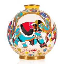Vessière Cristaux Vases Cristal Couleur|Vases & Boules|Boule coloniale Pendjab Émaux de Longwy