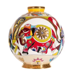 Vessière Cristaux Vases Cristal Couleur|Vases & Boules|Boule coloniale Pendjab Émaux de Longwy