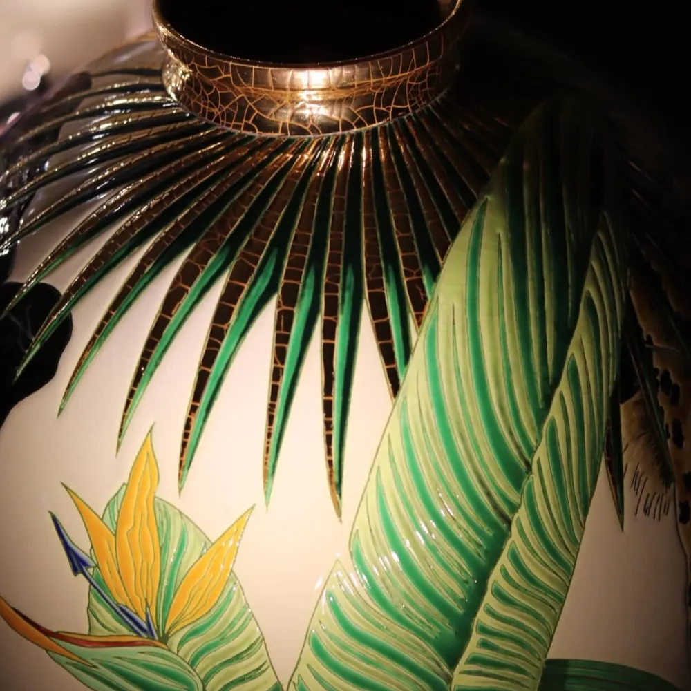 Vessière Cristaux Vase Céramique|Éditions D’Art Cristal|Boule coloniale Vale Do Javari Émaux de Longwy