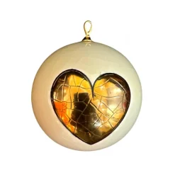 Vessière Cristaux Ornements Cristal|Décorations De Noël|Boule de Noël clair Longwy mon Amour