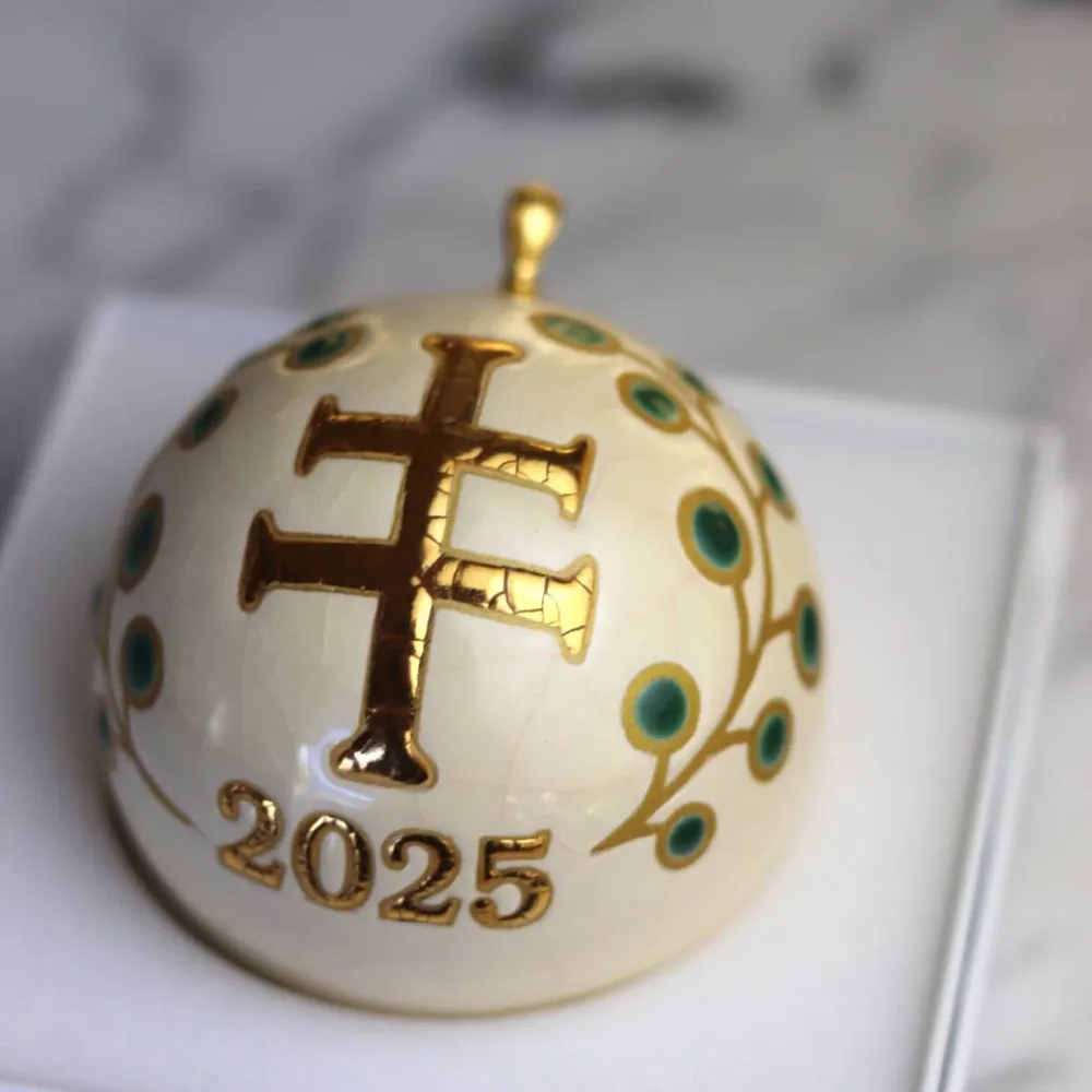 Vessière Cristaux Ornements Cristal|Décorations De Noël|Boule de Noël Croix de Lorraine 2025 Vessière X Longwy