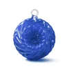 Vessière Cristaux Décoration|Boule de noël en cristal kouglof 2019 bleu