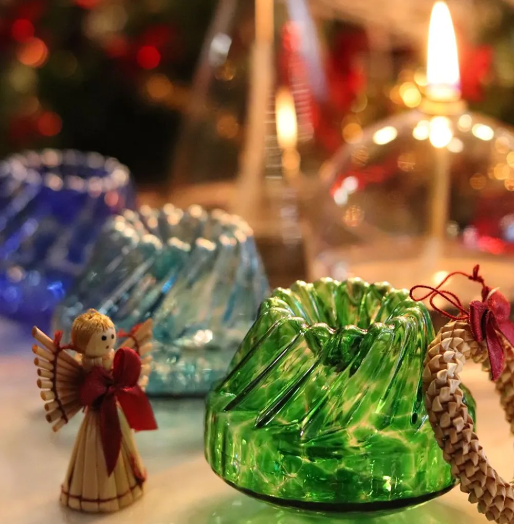 Vessière Cristaux Décoration|Boule de noël en cristal kouglof verte 2019