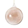 Vessière Cristaux Décoration|Ornements Cristal|Boule de noël en verre marron craquelée n°12