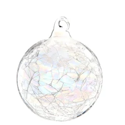 Vessière Cristaux Décoration|Ornements Cristal|Boule de noël verre striée n°17