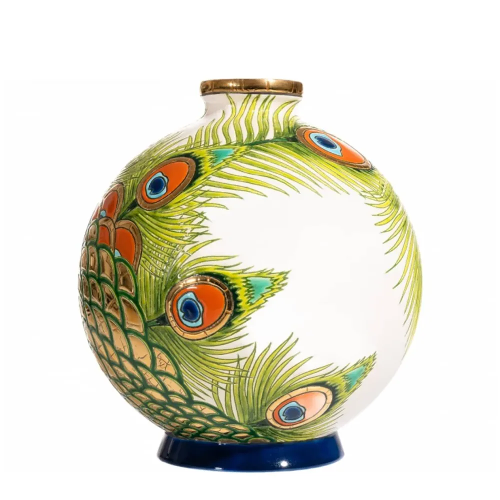 Vessière Cristaux Vase Céramique|Éditions D’Art Cristal|Boule midi Vale Do Javari Émaux de Longwy