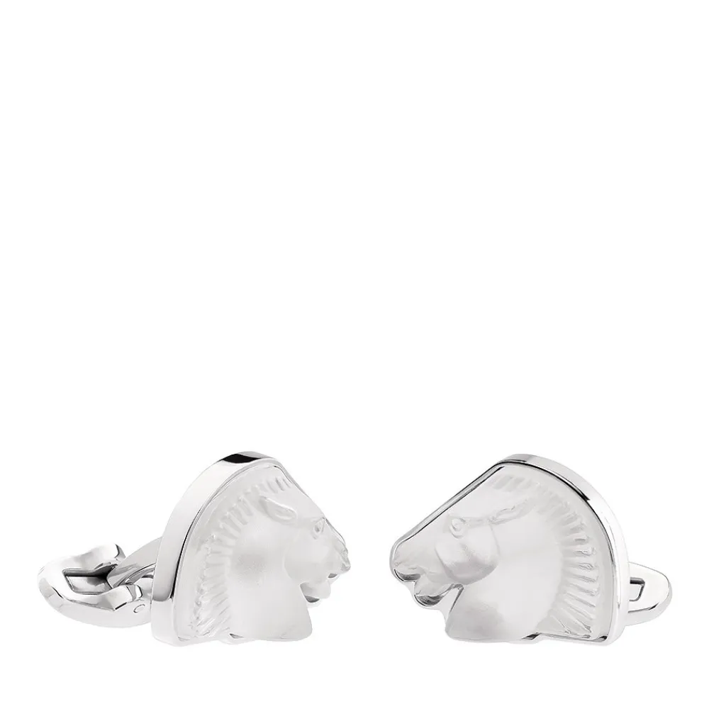 Vessière Cristaux Bijoux|Boutons De Manchette Cristal|Boutons manchettes cheval lalique