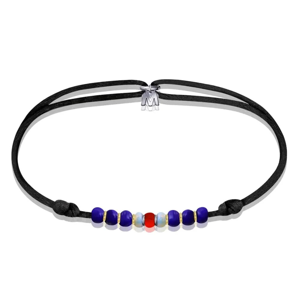 Vessière Cristaux Bracelets Cristal|Bracelets|Bracelet bleu roi Murano Michaël Vessière