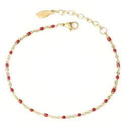 Vessière Cristaux Bracelets Cristal|Bracelets|Bracelet bohème perles rouge