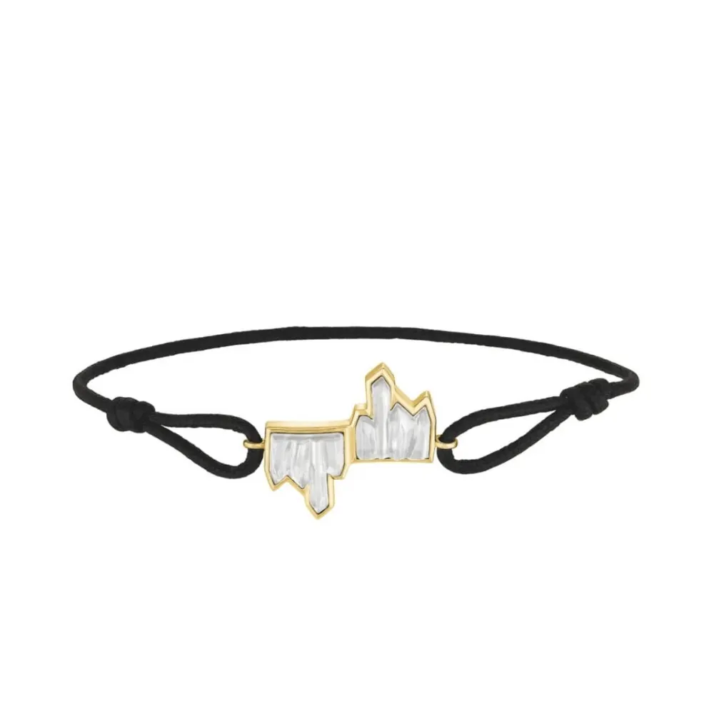 Vessière Cristaux Bijoux|Bracelets Cristal|Bracelet cordon Terramineral Lalique