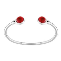 Vessière Cristaux Bracelets Cristal|Bracelets|Bracelet fexible cabochon rouge lalique