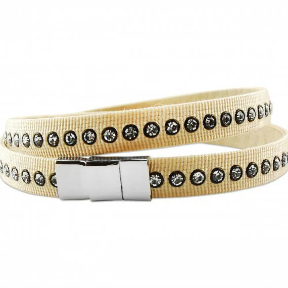 Vessière Cristaux Bracelets Cristal|Bracelets|Bracelet flexible tissu cristaux
