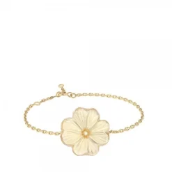 Vessière Cristaux Fleurs Cristal|Bracelets Cristal|Bracelet pensée lustré or lalique