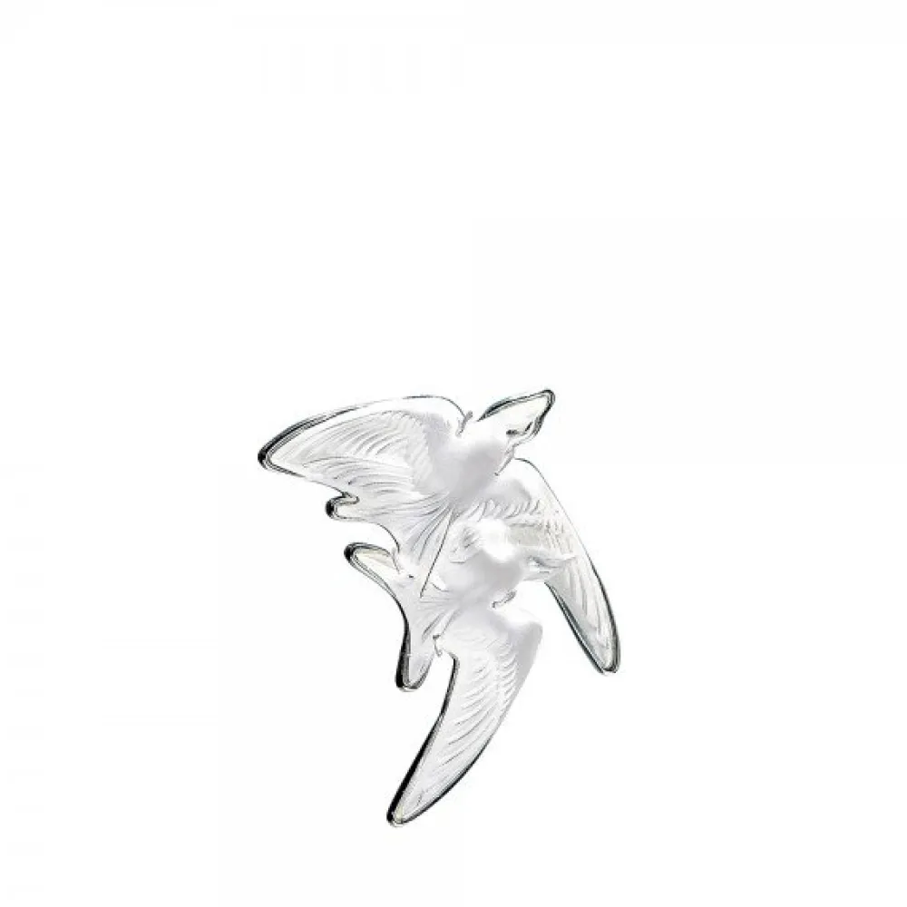 Vessière Cristaux Bijoux|Broches Cristal|Broche hirondelles lalique