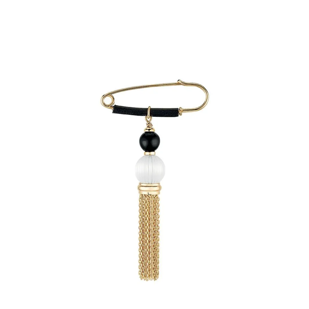 Vessière Cristaux Bijoux|Broches Cristal|Broche vibrante pompon lalique
