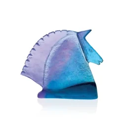Vessière Cristaux Editions D’Art|Animaux Cristal|Cabeza bleu cheval daum
