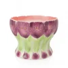 Vessière Cristaux Lunéville|Cache-pot tulipe barbotine
