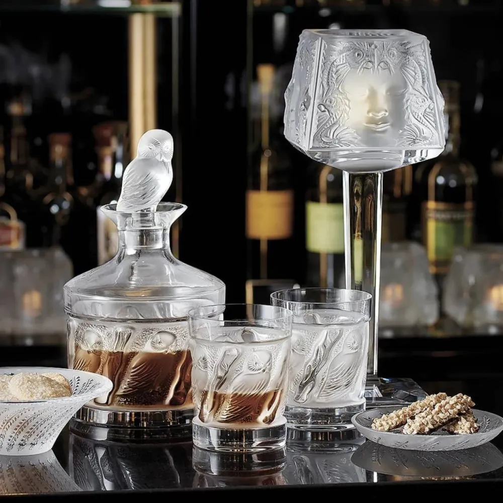 Vessière Cristaux Art De La Table|Carafes Cristal Taillé|Carafe hulotte lalique