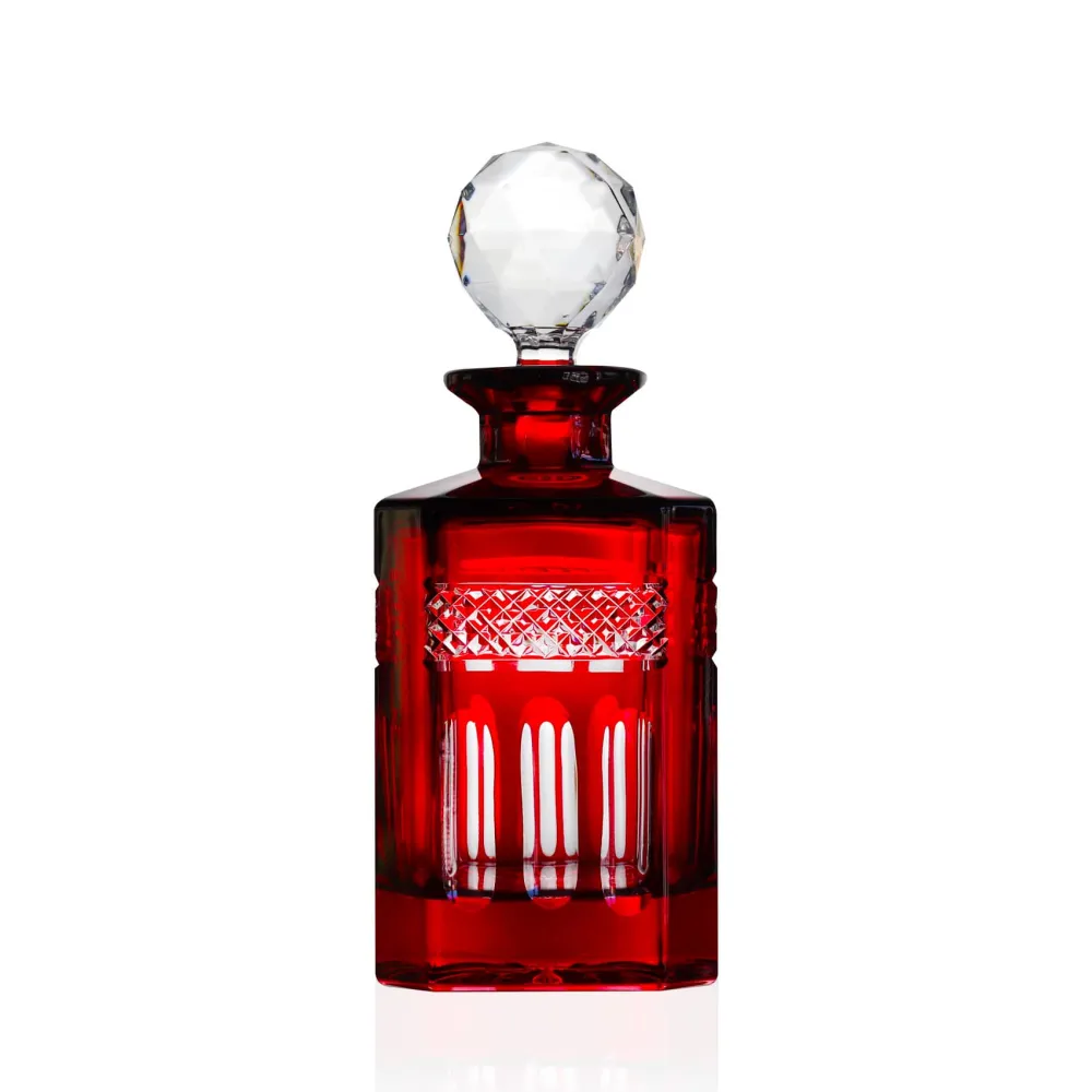 Vessière Cristaux Art De La Table|Carafes Cristal Daum Baccarat Lalique|Carafe à whisky rouge Mireille