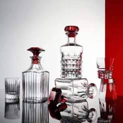 Vessière Cristaux Carafes Cristal Taillé|Coffrets Verres Cristal|Carafe Harcourt bouchon rouge Baccarat