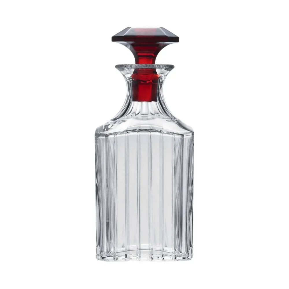 Vessière Cristaux Art De La Table|Carafes Cristal Taillé|Carafe Harmonie bouchon rouge Baccarat