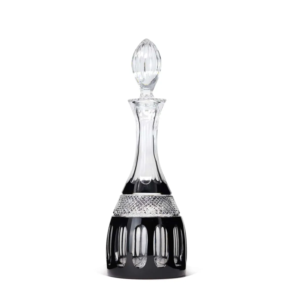 Vessière Cristaux Art De La Table|Carafes Cristal Taillé|Carafe vin cristal noir pénombre